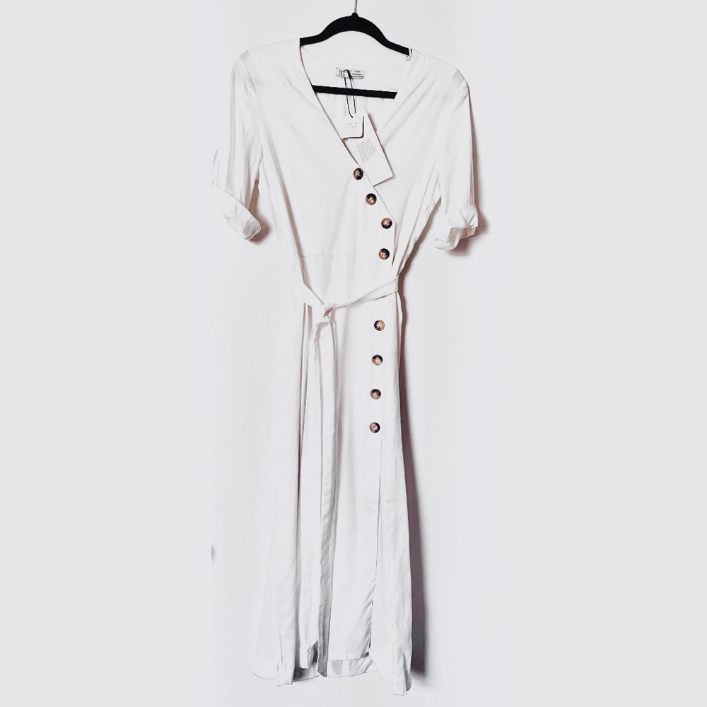 Zara Button Front Midi Dress